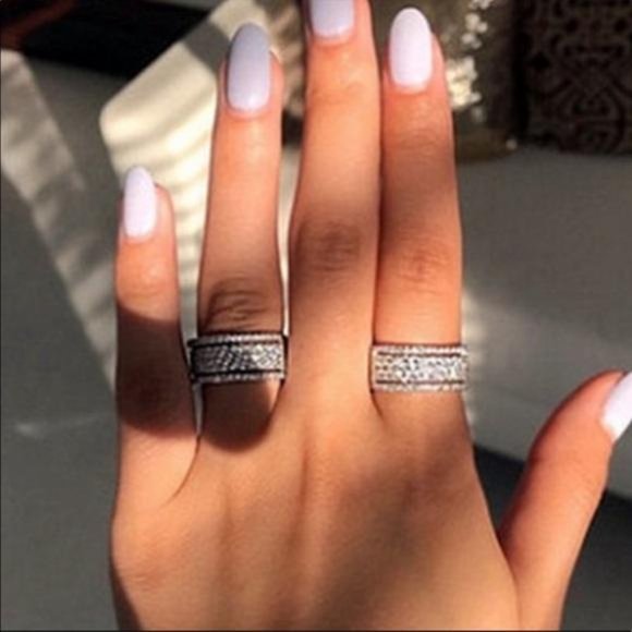 NEW 925 STERLING SILVER DIAMOND RING, CUTE RING, SHINY RING. - Picture 3 of 4